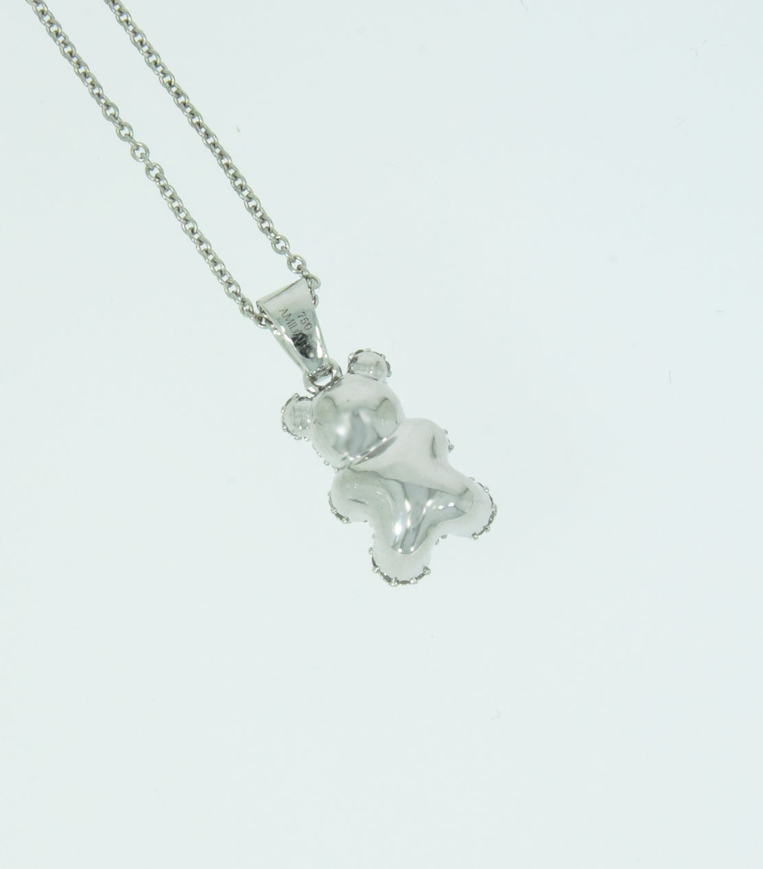 Amidah Diamond Teddy Pendant Necklace