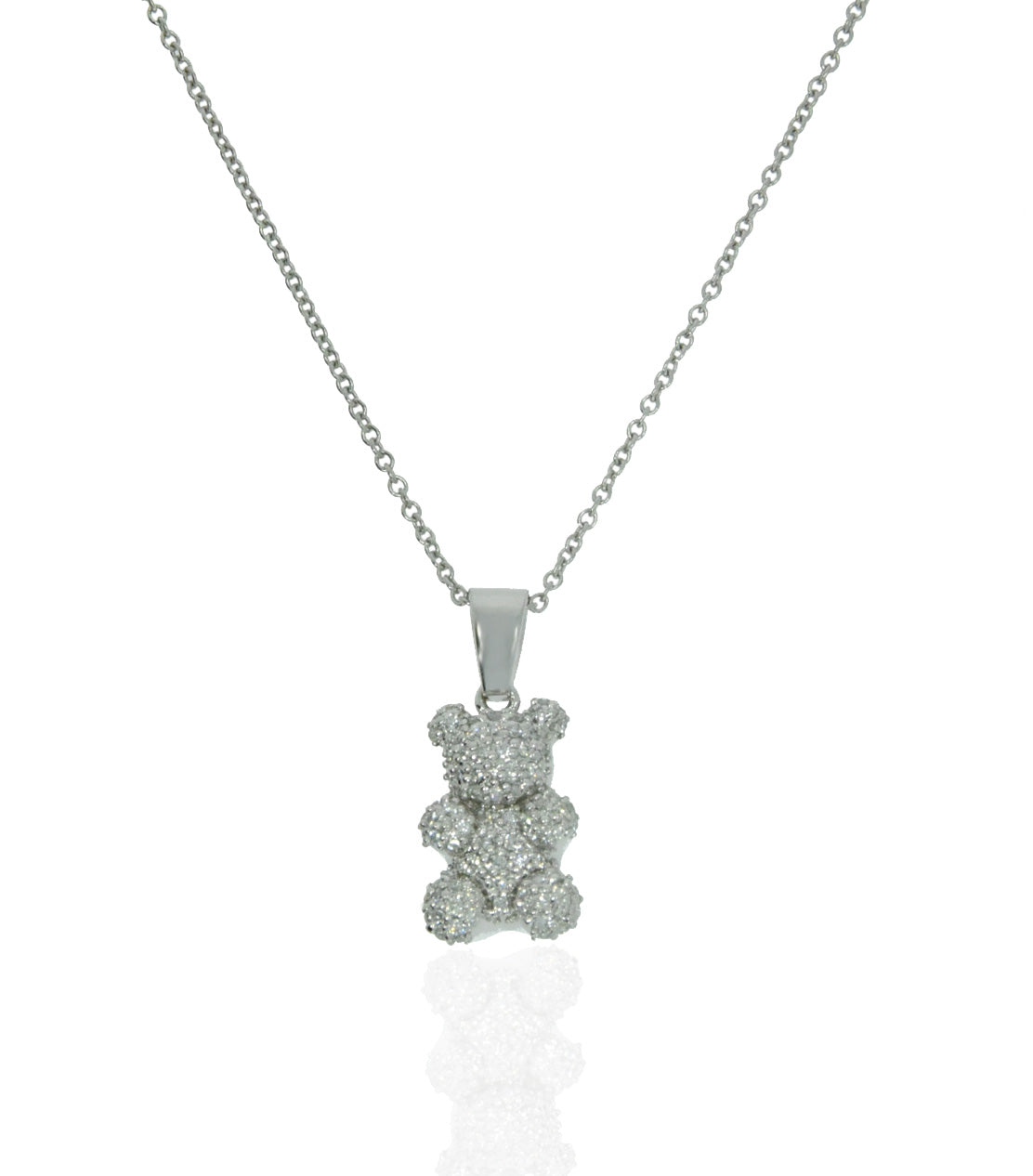 Amidah Diamond Teddy Pendant Necklace