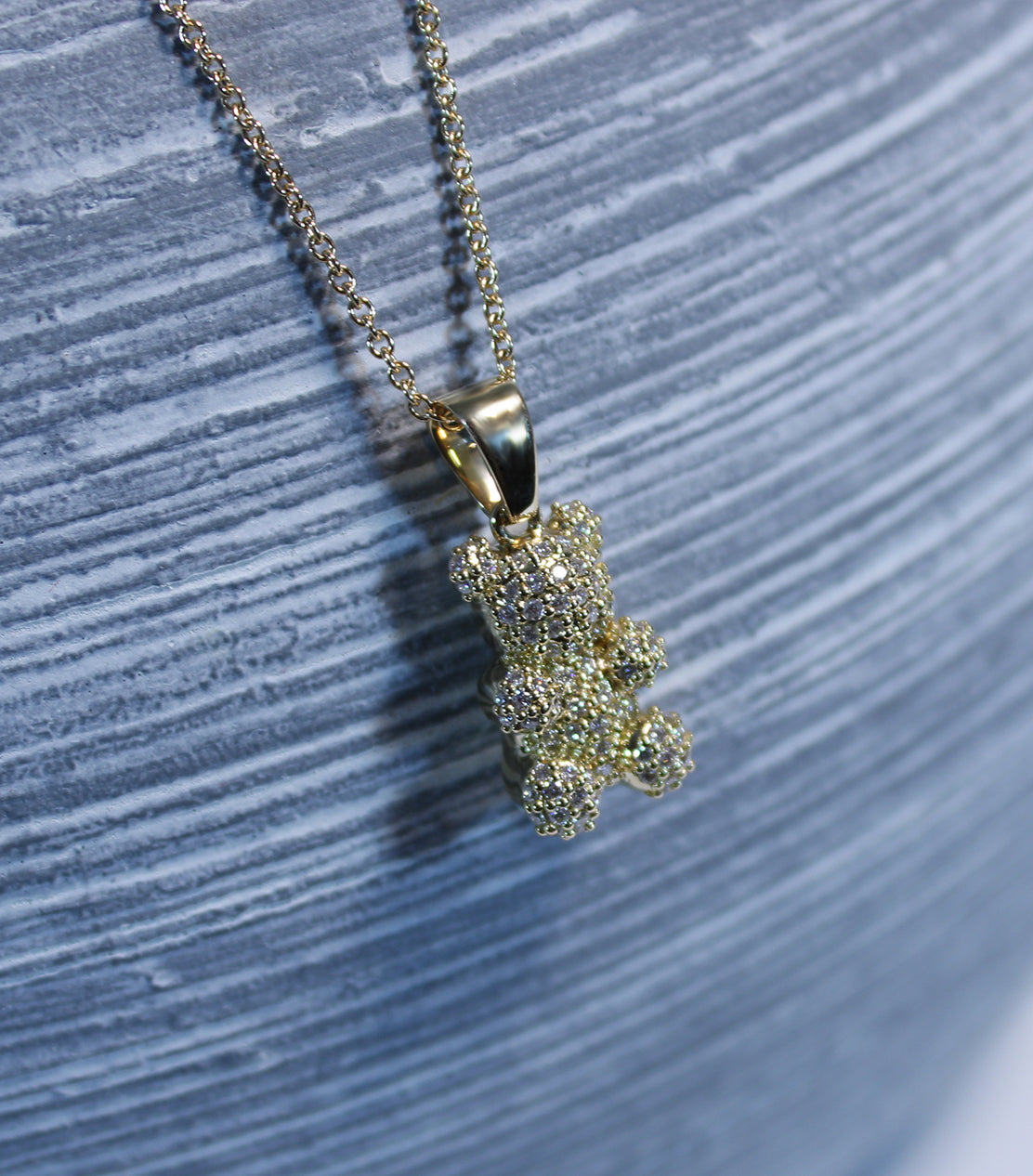 Amidah Diamond Teddy Pendant Necklace