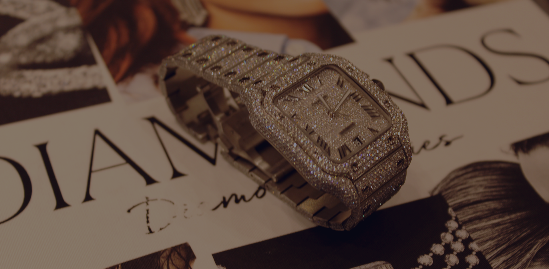 Amidah Diamond Studded Cartier Custom Watch - Buss Down Cartier. - Luxury Watch