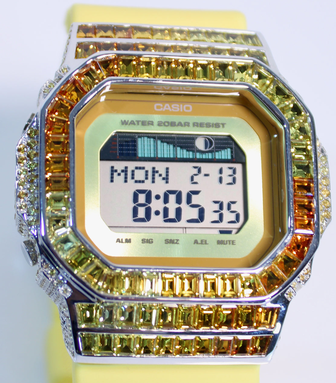 Amidah Canary Yellow Diamonds Casio  G-Shock Watch